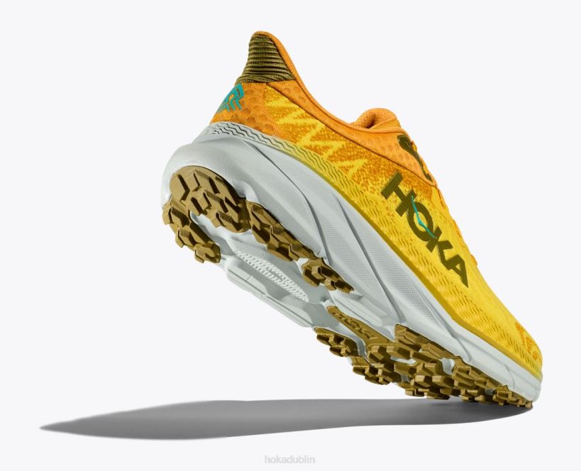 VLP8493 Hoka Men Challenger 7 Passion Fruit/Golden Yellow