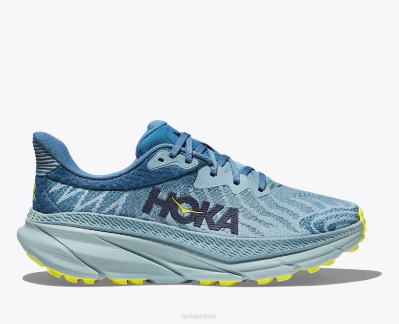 VLP8497 Hoka Men Challenger 7 Stone Blue/Evening Primrose