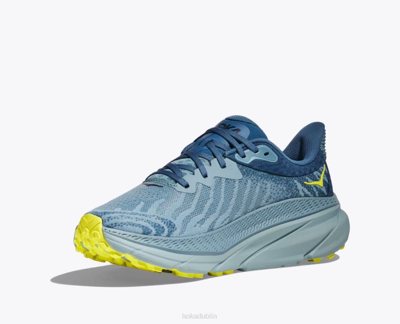 VLP8497 Hoka Men Challenger 7 Stone Blue/Evening Primrose