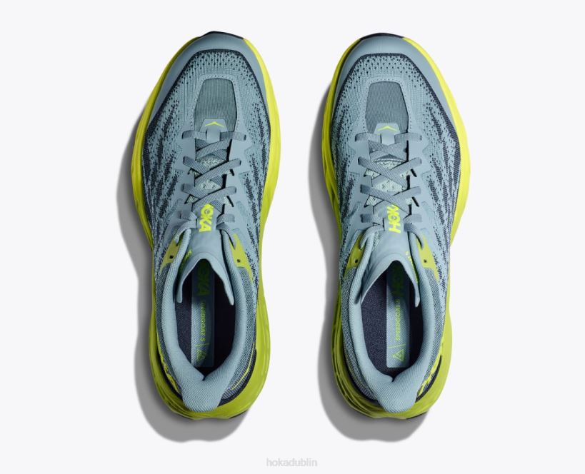 VLP8606 Hoka Men Speedgoat 5 Stone Blue/Dark Citron