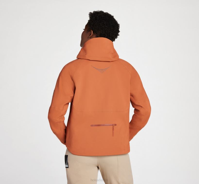 VLP8373 Hoka Women Transport Rain Jacket Baked Clay