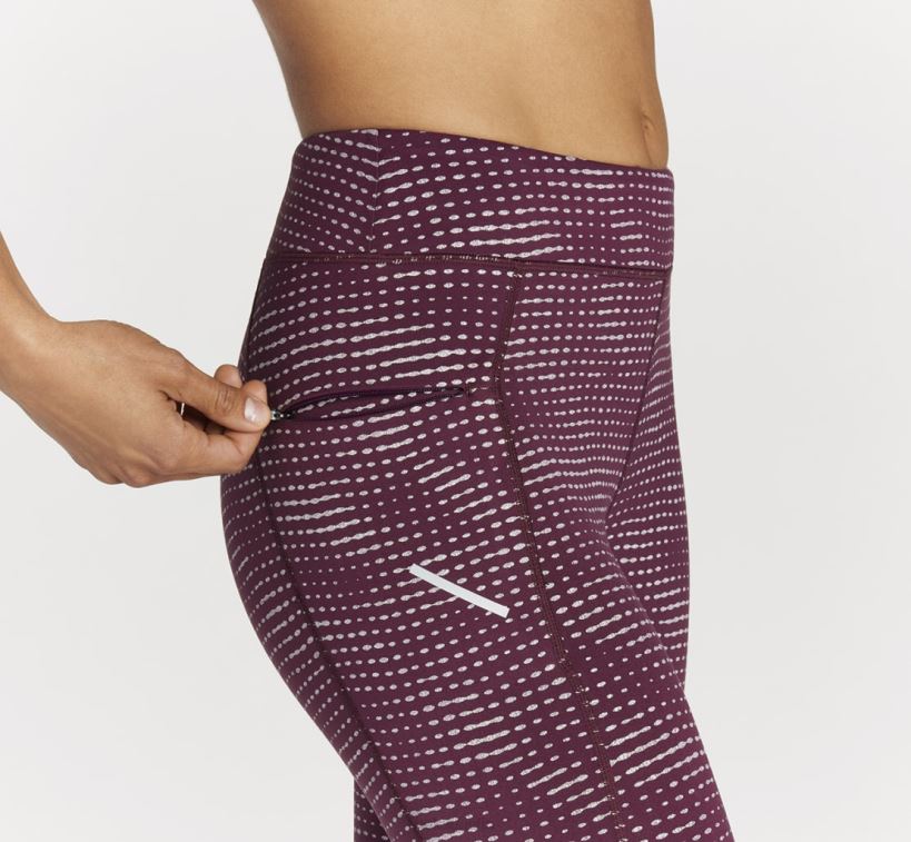 VLP8357 Hoka Women Performance Tight Grape Wine