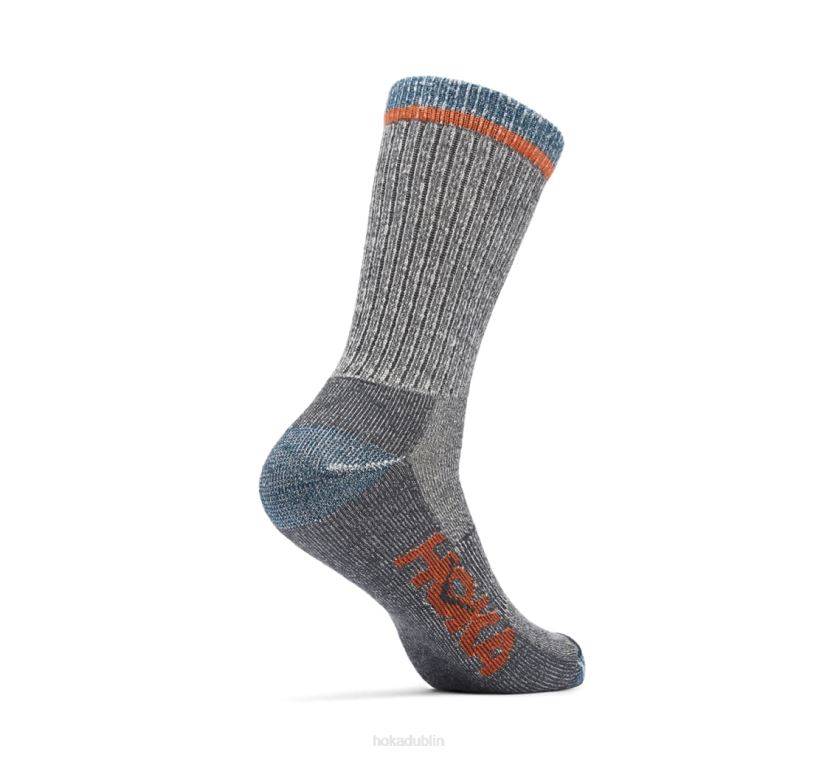 VLP8201 Hoka Women Merino Blend Crew Sock Castlerock