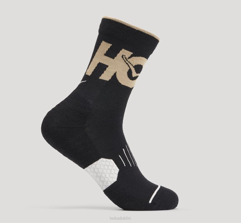 VLP8381 Hoka Women Crew Run Sock Anthracite/Dune