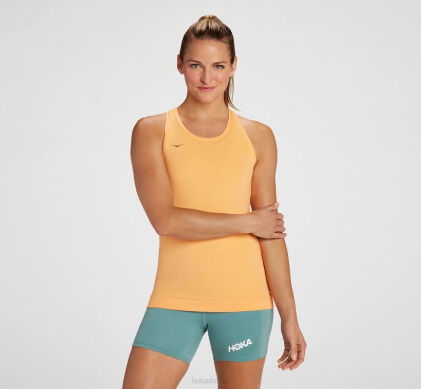 VLP8316 Hoka Women Hupana Tank Mock Orange