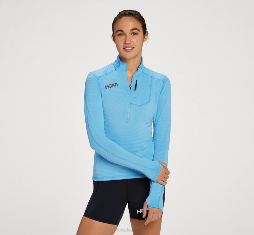 VLP8319 Hoka Women 1/2 Zip Mock Orange