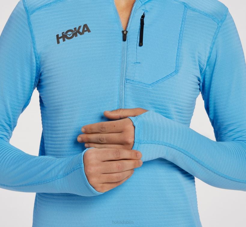VLP8319 Hoka Women 1/2 Zip Mock Orange