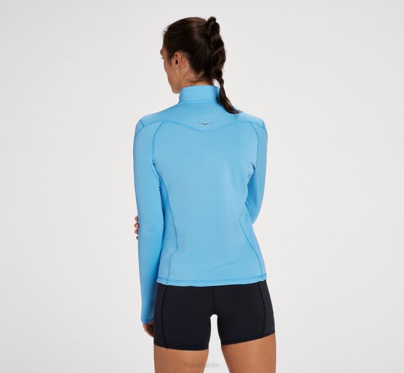 VLP8319 Hoka Women 1/2 Zip Mock Orange