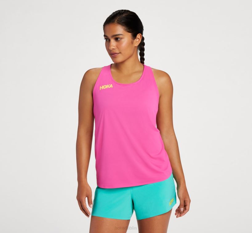 VLP8320 Hoka Women Tank Pink Yarrow