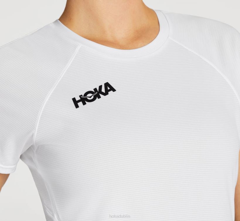 VLP8325 Hoka Women Glide Short Sleeve White