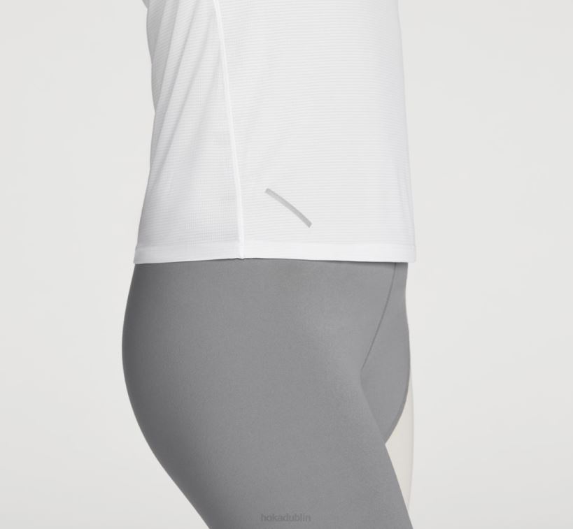 VLP8325 Hoka Women Glide Short Sleeve White