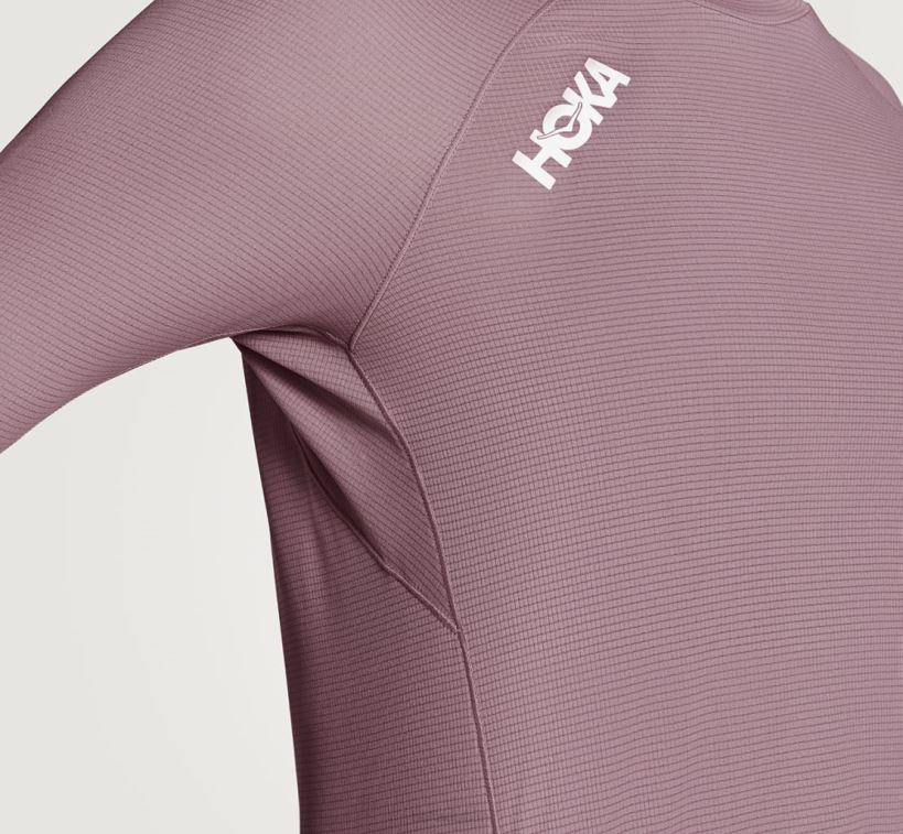 VLP8326 Hoka Women Glide 3/4 Sleeve Elderberry