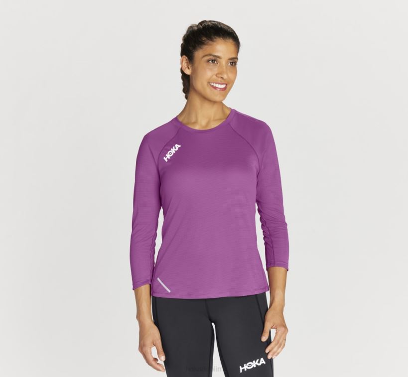 VLP8328 Hoka Women Glide 3/4 Sleeve Beautyberry