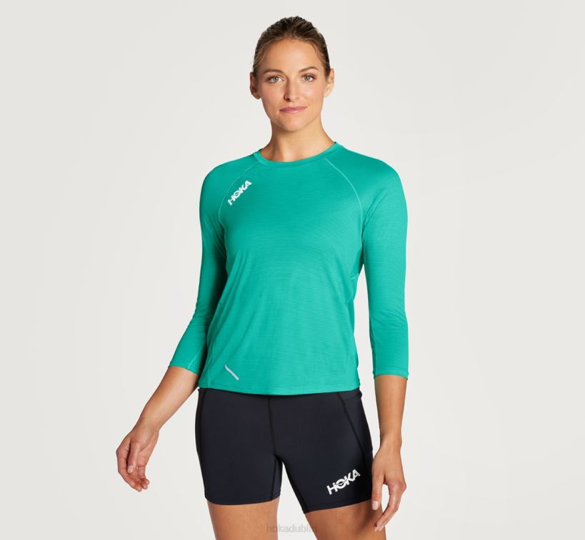 VLP8329 Hoka Women Glide 3/4 Sleeve Elderberry