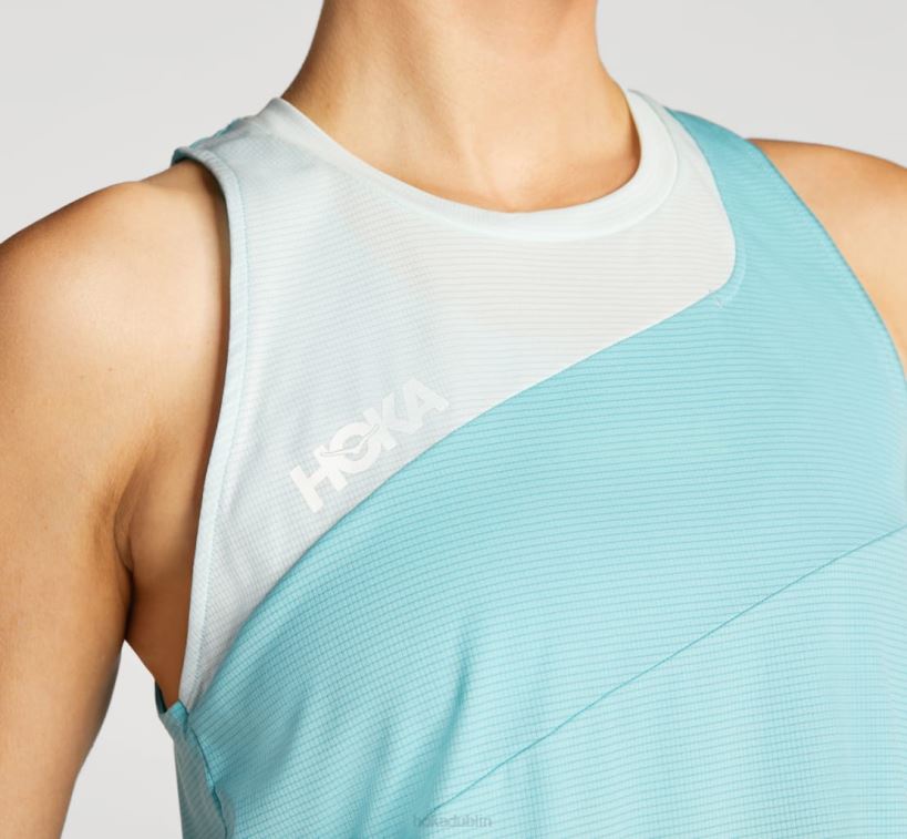 VLP8337 Hoka Women Glide Tank Coastal Shade
