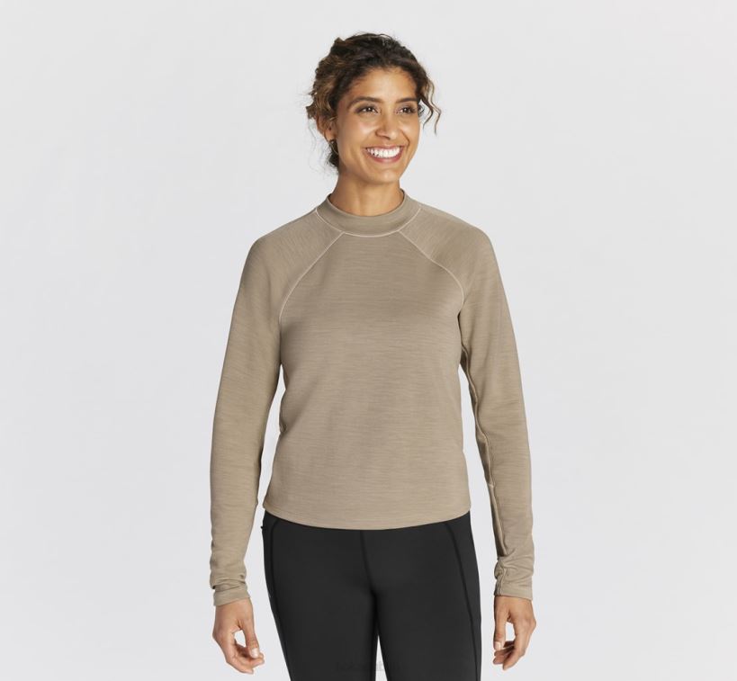 VLP8350 Hoka Women Merino Blend Long Sleeve Dune