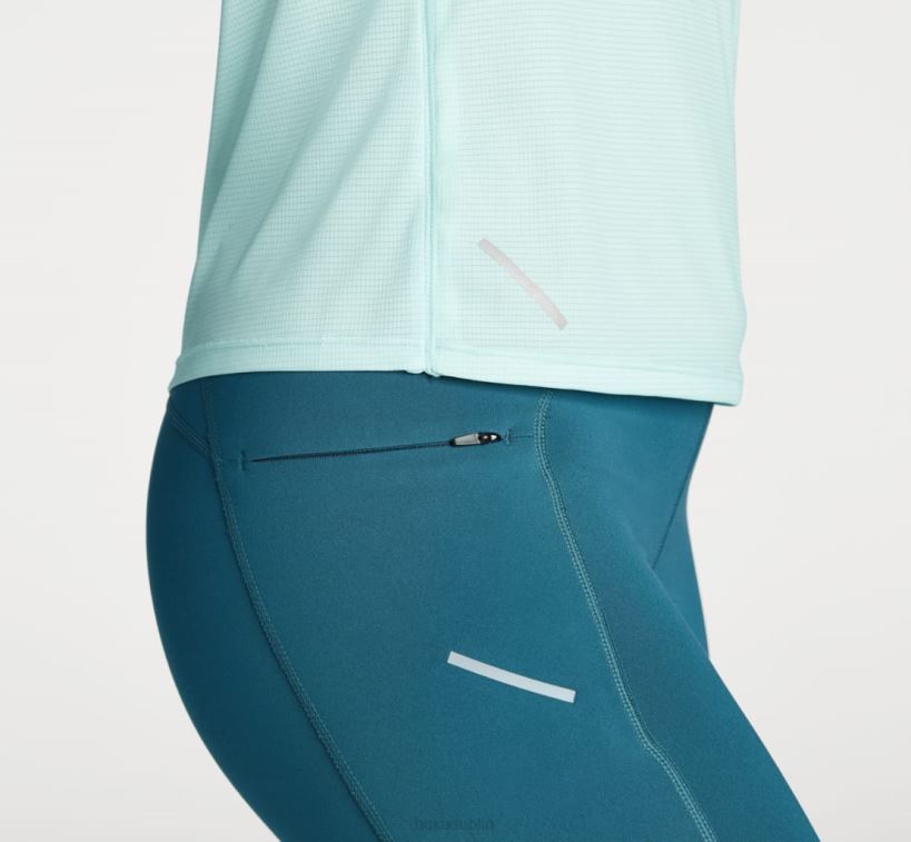 VLP8353 Hoka Women Glide Short Sleeve Blue Glass