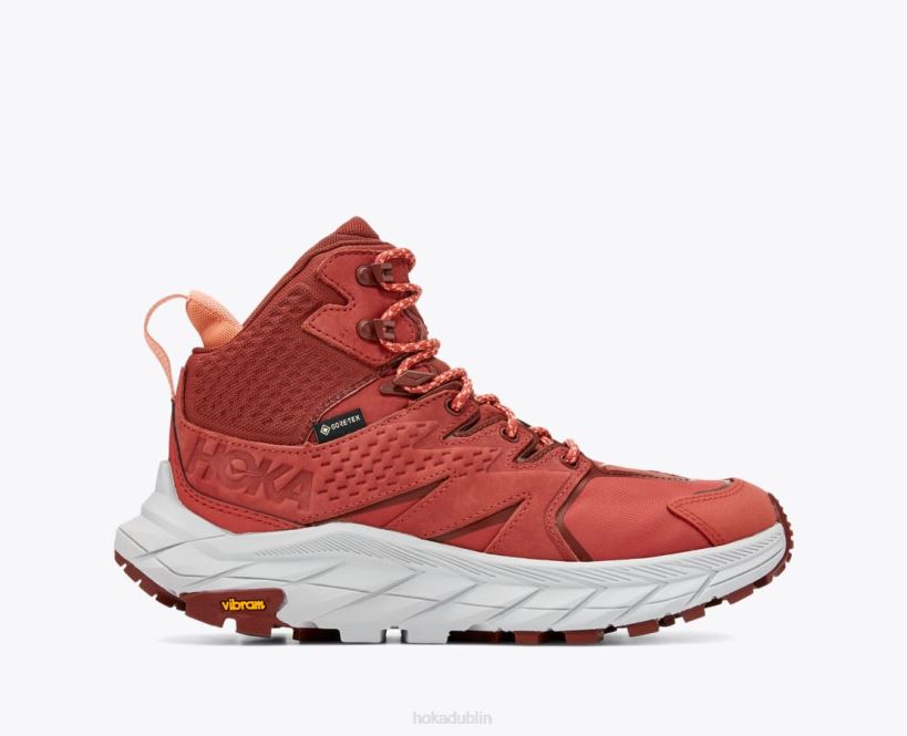 VLP8174 Hoka Women Anacapa Mid GTX Hot Sauce/Cherry Mahogany