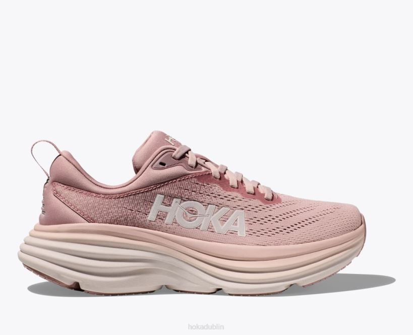 VLP810 Hoka Women Bondi 8 Pale Mauve/Peach Whip