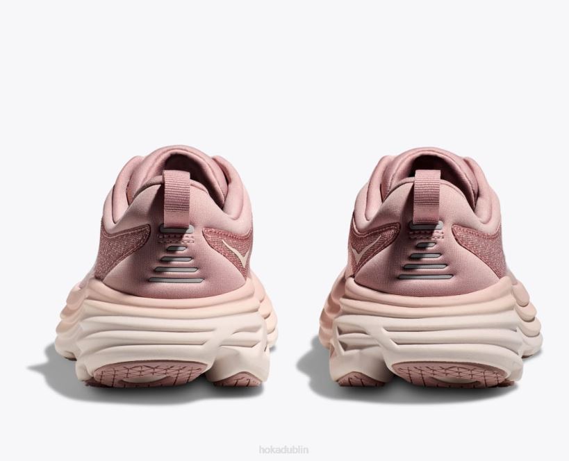 VLP810 Hoka Women Bondi 8 Pale Mauve/Peach Whip