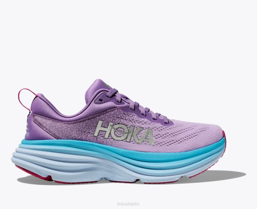 VLP811 Hoka Women Bondi 8 Chalk Violet/Pastel Lilac