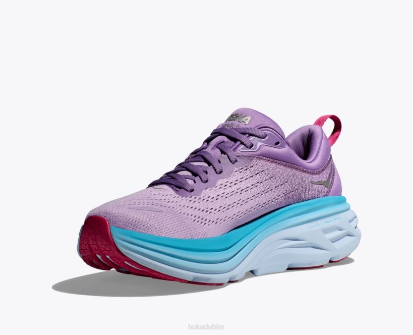 VLP811 Hoka Women Bondi 8 Chalk Violet/Pastel Lilac