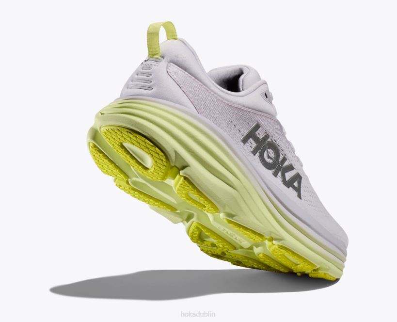 VLP813 Hoka Women Bondi 8 Nimbus Cloud/Luminary Green