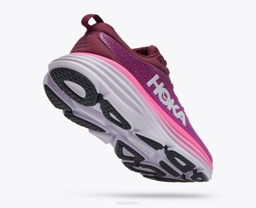 VLP815 Hoka Women Bondi 8 Beautyberry/Grape Wine