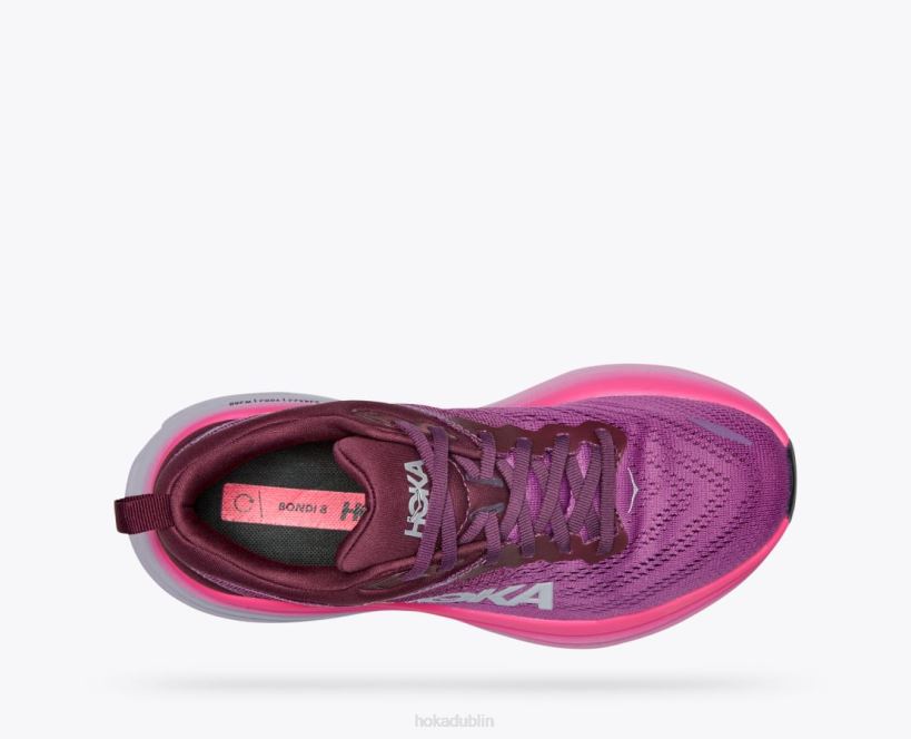 VLP815 Hoka Women Bondi 8 Beautyberry/Grape Wine