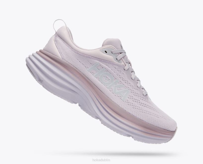 VLP817 Hoka Women Bondi 8 Lilac Marble/Elderberry