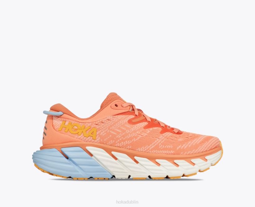 VLP819 Hoka Women Gaviota 4 Shell Coral/Peach Parfait