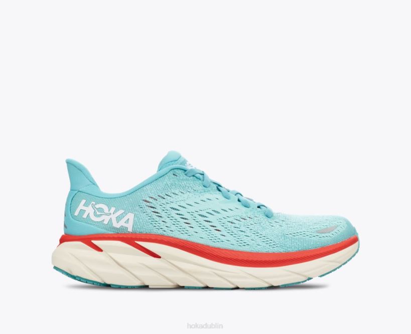 VLP8213 Hoka Women Clifton 8 Aquarelle/Eggshell Blue