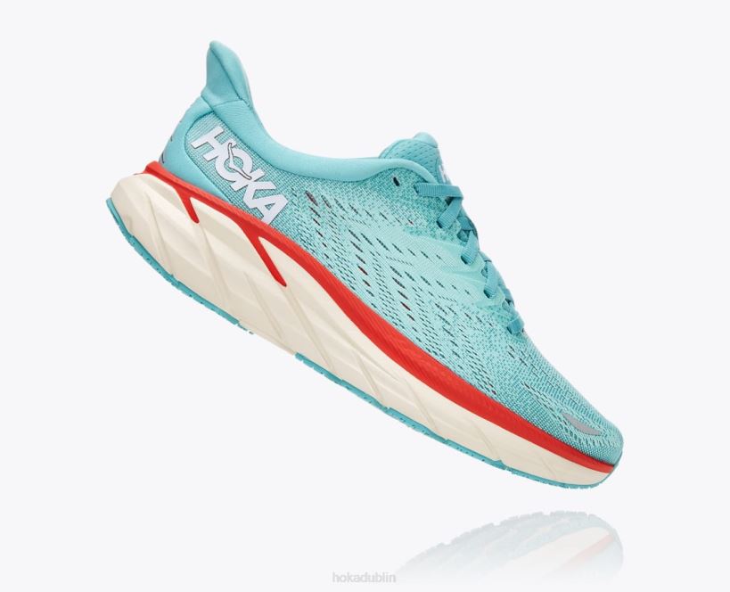 VLP8213 Hoka Women Clifton 8 Aquarelle/Eggshell Blue