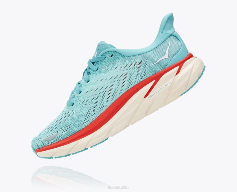 VLP8213 Hoka Women Clifton 8 Aquarelle/Eggshell Blue