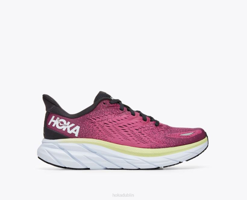 VLP8217 Hoka Women Clifton 8 Blue Graphite/Ibis Rose