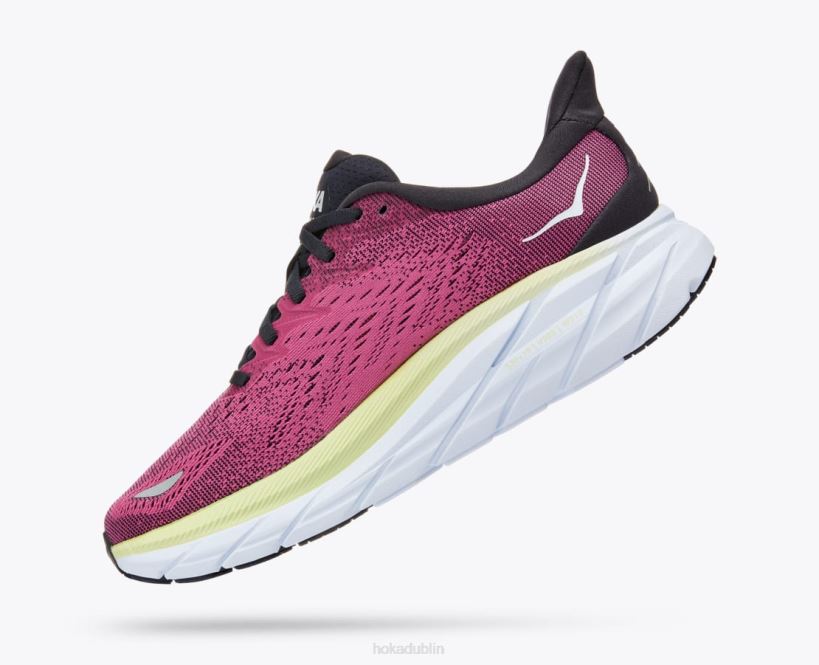 VLP8217 Hoka Women Clifton 8 Blue Graphite/Ibis Rose