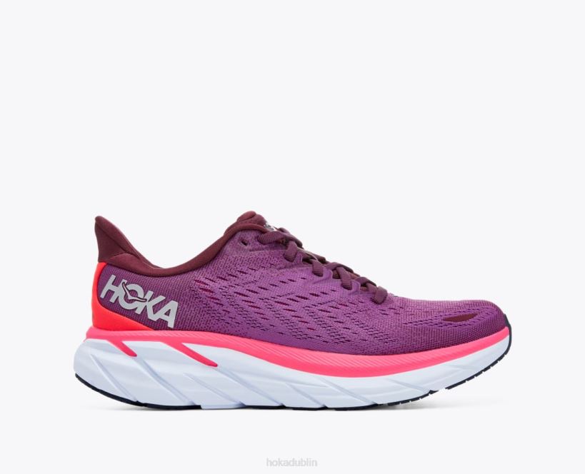VLP8219 Hoka Women Clifton 8 Grape Wine/Beautyberry