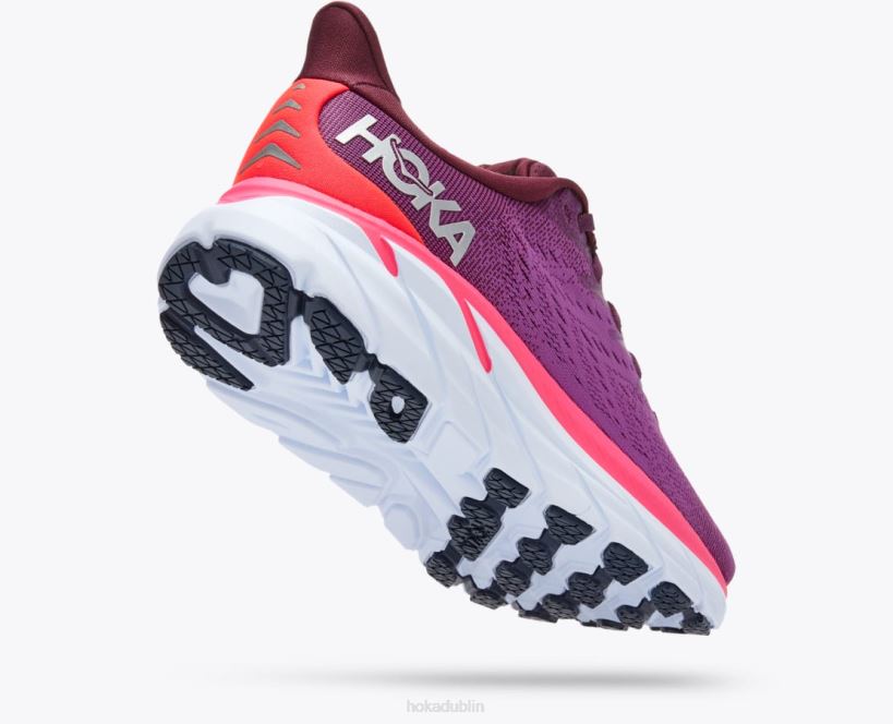 VLP8219 Hoka Women Clifton 8 Grape Wine/Beautyberry