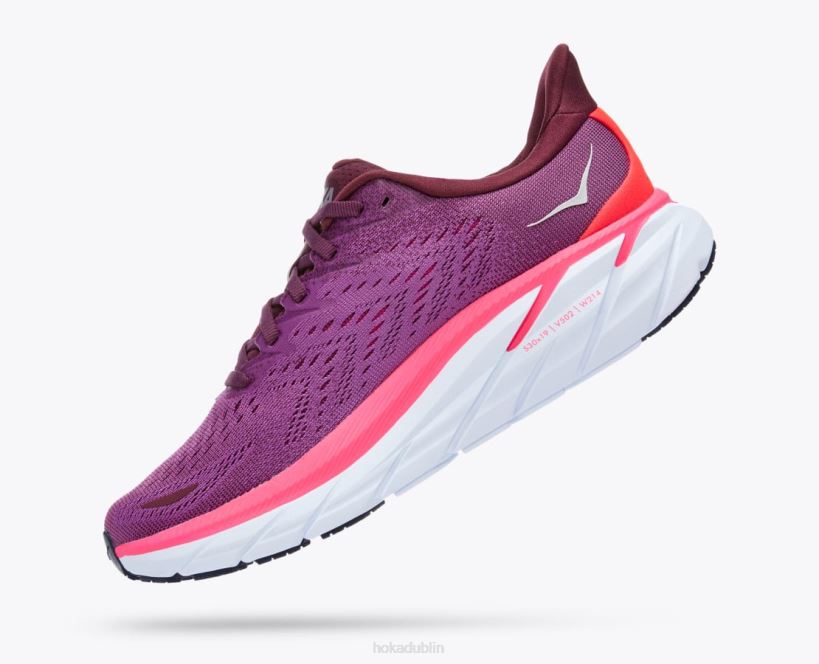VLP8219 Hoka Women Clifton 8 Grape Wine/Beautyberry