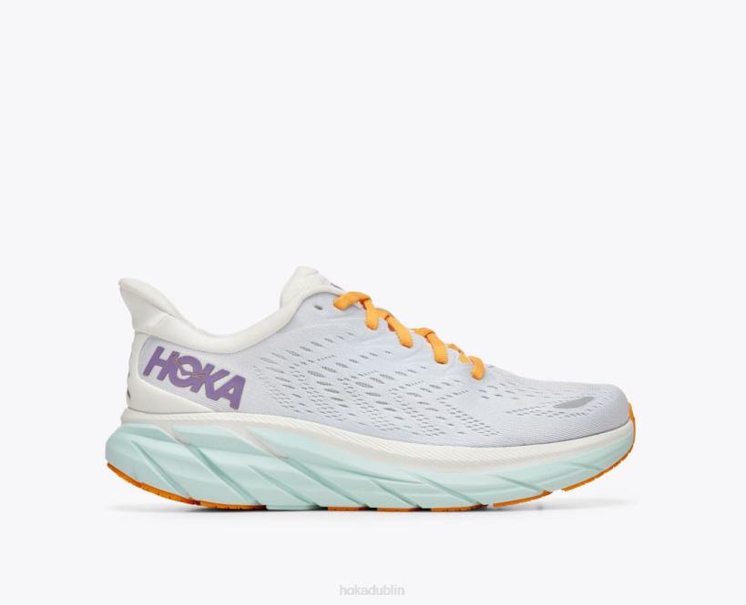 VLP8220 Hoka Women Clifton 8 Blanc De Blanc/White