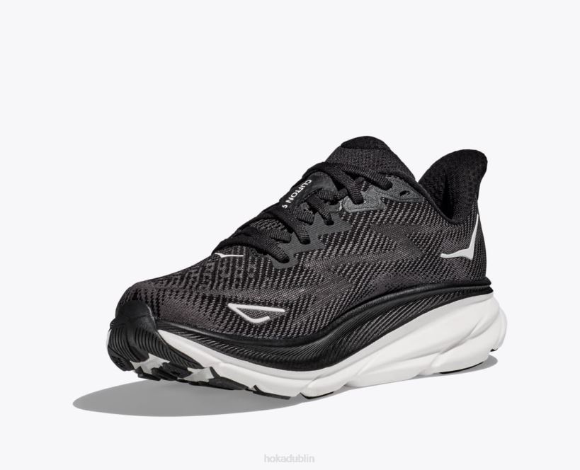 VLP8223 Hoka Women Clifton 9 Black/White