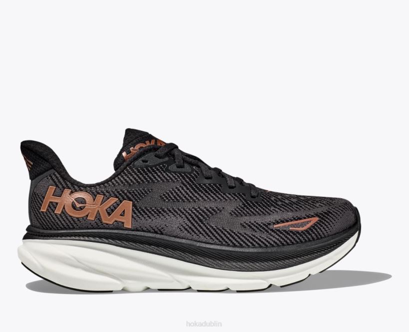 VLP8226 Hoka Women Clifton 9 Black/Copper