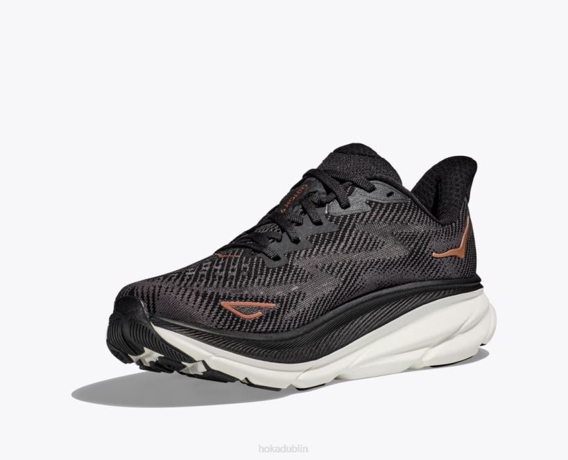 VLP8226 Hoka Women Clifton 9 Black/Copper