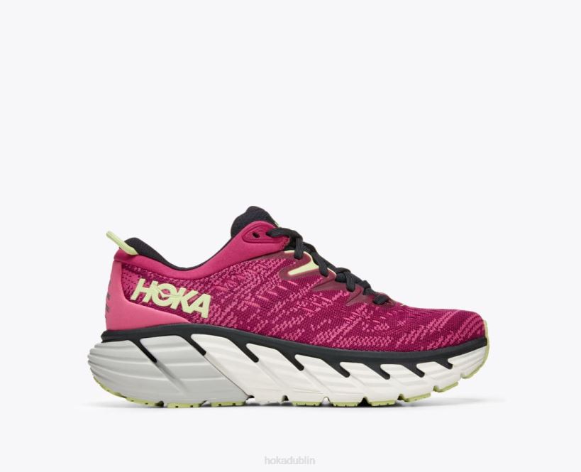 VLP822 Hoka Women Gaviota 4 Festival Fuchsia/Blue Graphite