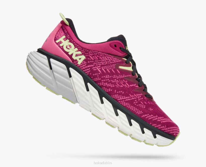 VLP822 Hoka Women Gaviota 4 Festival Fuchsia/Blue Graphite