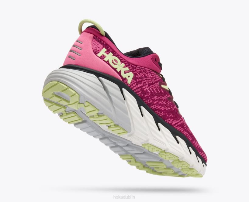 VLP822 Hoka Women Gaviota 4 Festival Fuchsia/Blue Graphite