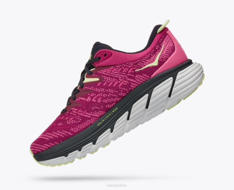 VLP822 Hoka Women Gaviota 4 Festival Fuchsia/Blue Graphite