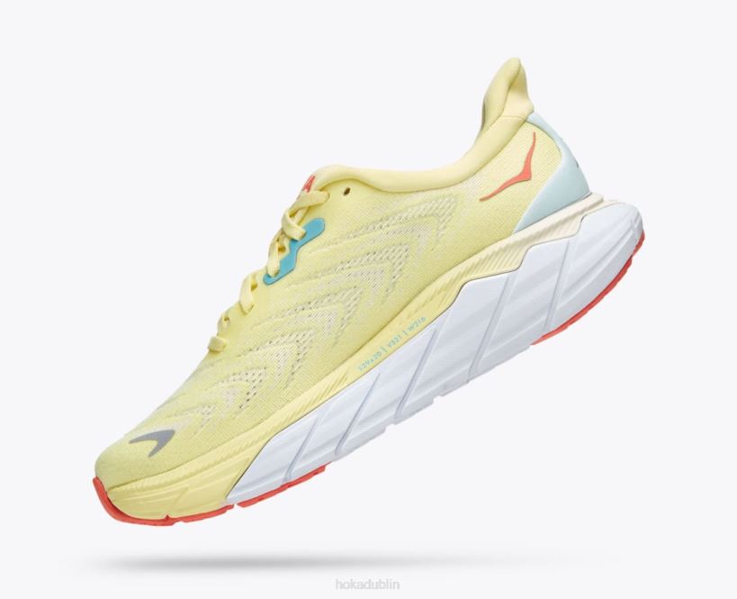 VLP825 Hoka Women Arahi 6 Yellow Pear/Sweet Corn