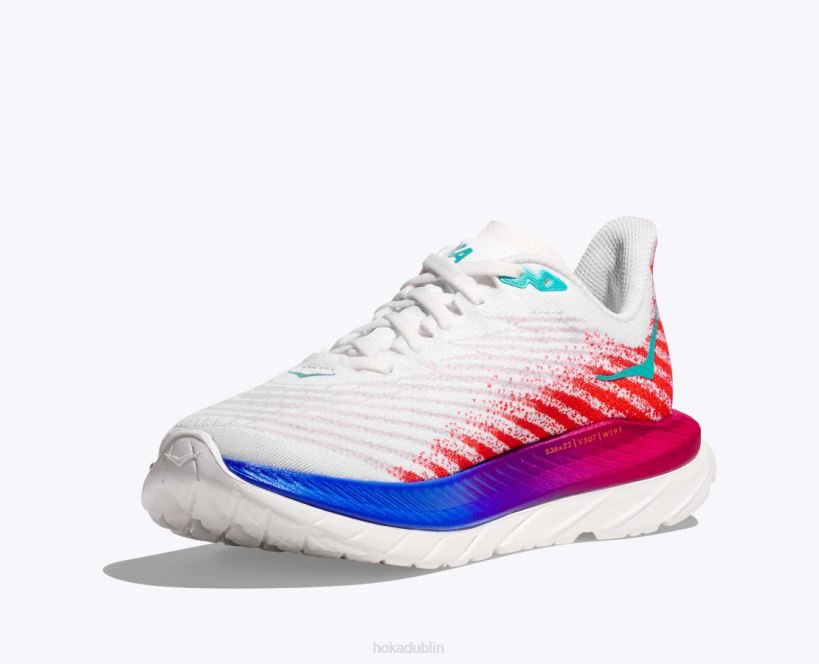 VLP827 Hoka Women Mach 5 White/Flame