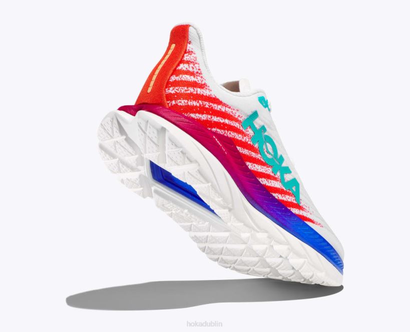 VLP827 Hoka Women Mach 5 White/Flame